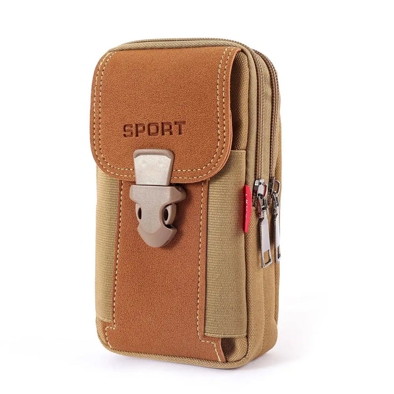 Wasserfeste Herren Gürteltasche, schwarz, für Handy & kleines Zubehör, ideal für unterwegs.