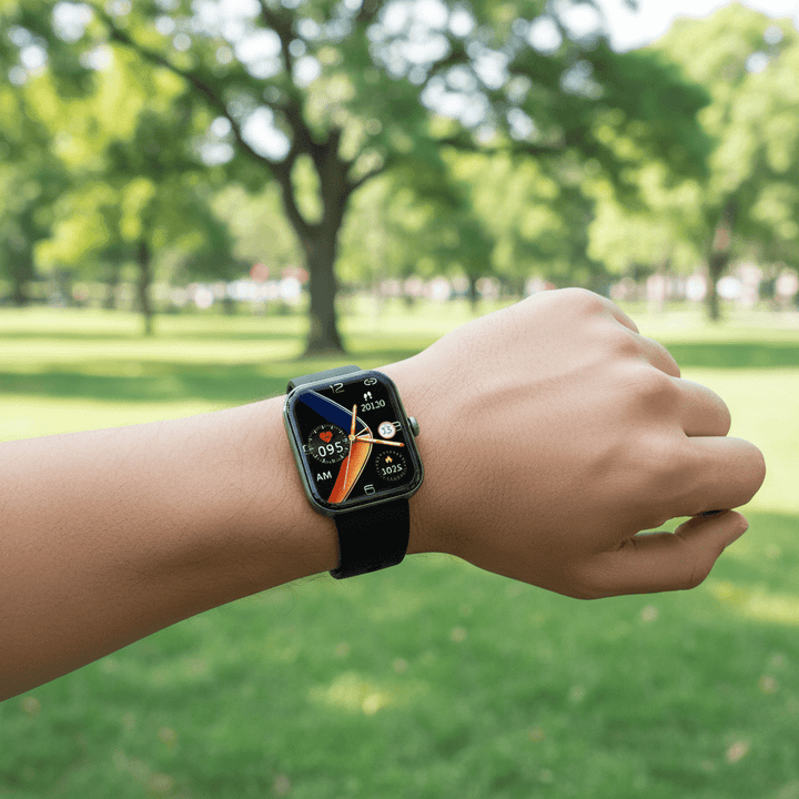 Komfortables Wearable: Gesundheitsuhr misst Blutzucker, Herzfrequenz & Blutdruck, überwacht den Schlaf.