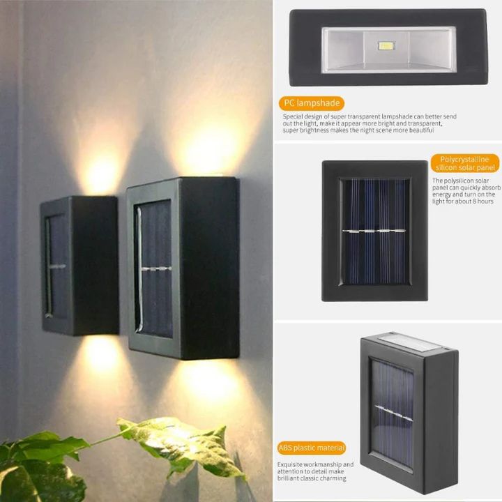 Vielseitige Solar-Außenbeleuchtung, perfekt für Garten, Balkon oder Eingangsbereich.