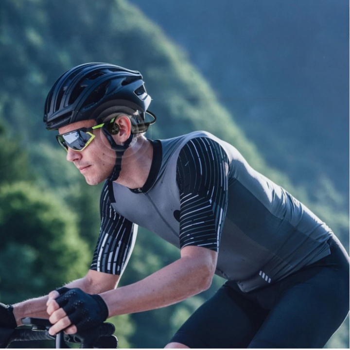 Rosa Unisex Knochenschall-Kopfhörer, Open-Ear, kabellos für Sport, Outdoor und den täglichen Gebrauch.