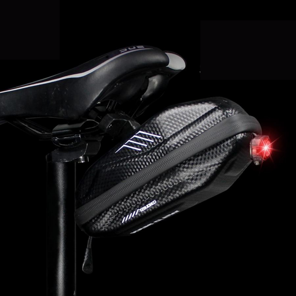 Multifunktionale Fahrradtasche für Sattel, ideal für Rennrad & MTB. Wasserdichtes Gepäck für Radfahren & Outdoor.