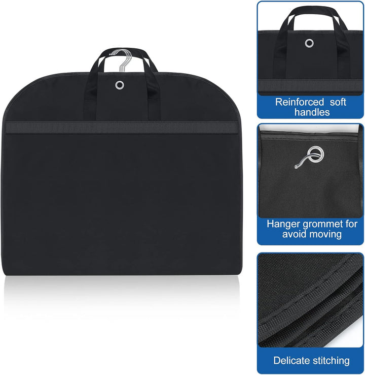 Vielseitige schwarze Anzug- & Kleidertasche, wasserdicht und knitterfrei. Optimale Organisation & Schutz für Ihr Reisegepäck.