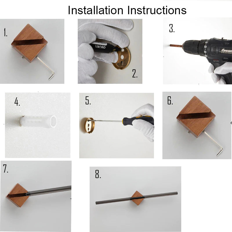 Edler Edelstahl-Handtuchhalter in Gold für Badezimmer, elegante Wandmontage, Handtuchstange.