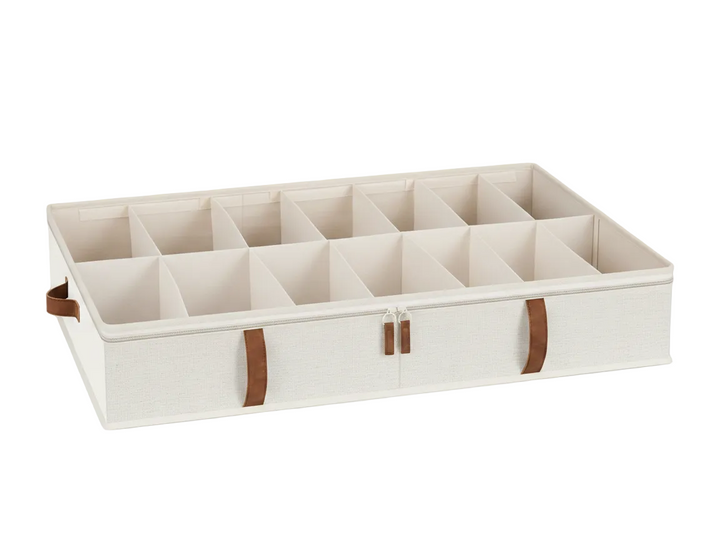 Unterbett Schuh-Organizer als Stauraum, ideal für saisonale Schuhaufbewahrung & mehr Ordnung.