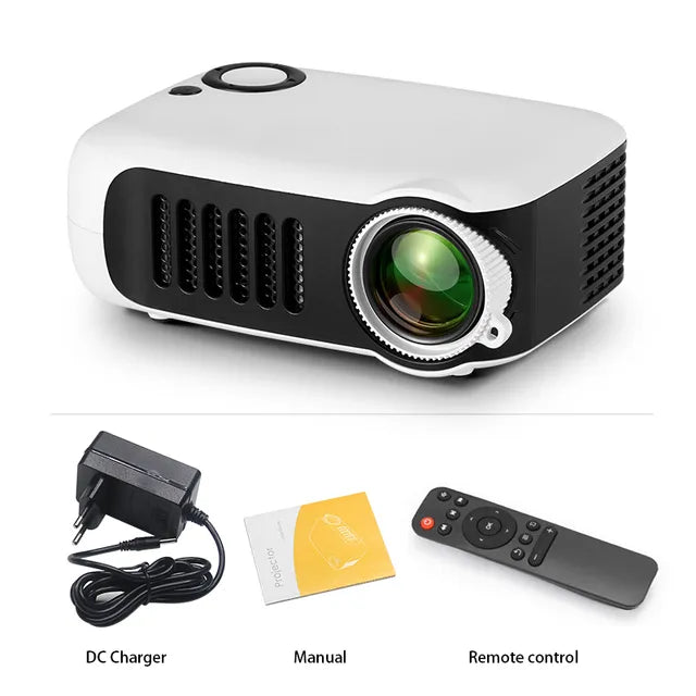 Leichter, tragbarer Mini-Projektor für spontanes Heimkino. Einfache HD-Projektion überall für Film-Liebhaber.
