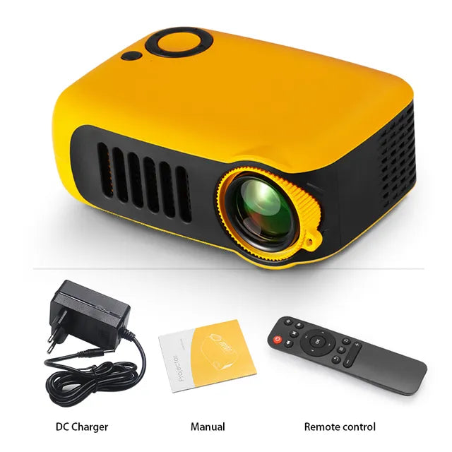Vielseitiger HD Mini-Projektor in Schwarz, Weiß oder Gelb. Ein tragbarer Beamer für unbegrenztes Entertainment.