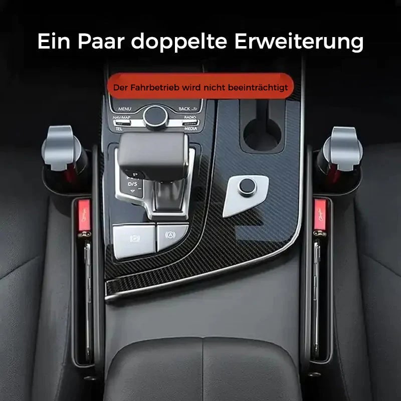 Hochwertiger Leder Autositz Organizer in Braun; universell für vordere Sitze, praktisches Autozubehör.