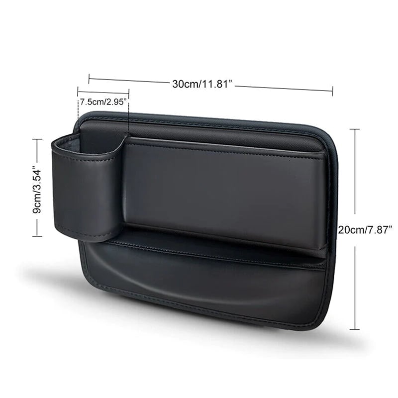 Universeller Auto Organizer Schwarz, Leder für Autositz; optimiert Stauraum & Komfort im Fahrzeug.