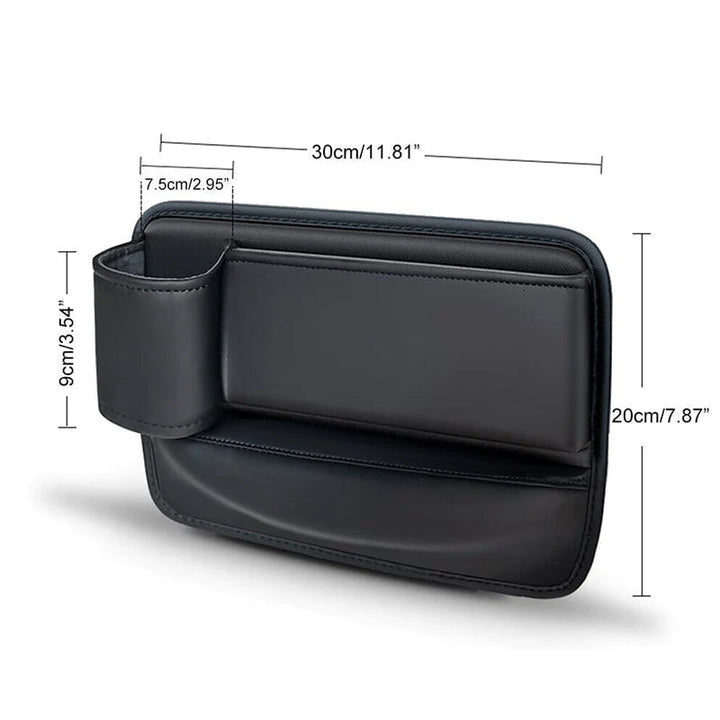 Universeller Auto Organizer Schwarz, Leder für Autositz; optimiert Stauraum & Komfort im Fahrzeug.