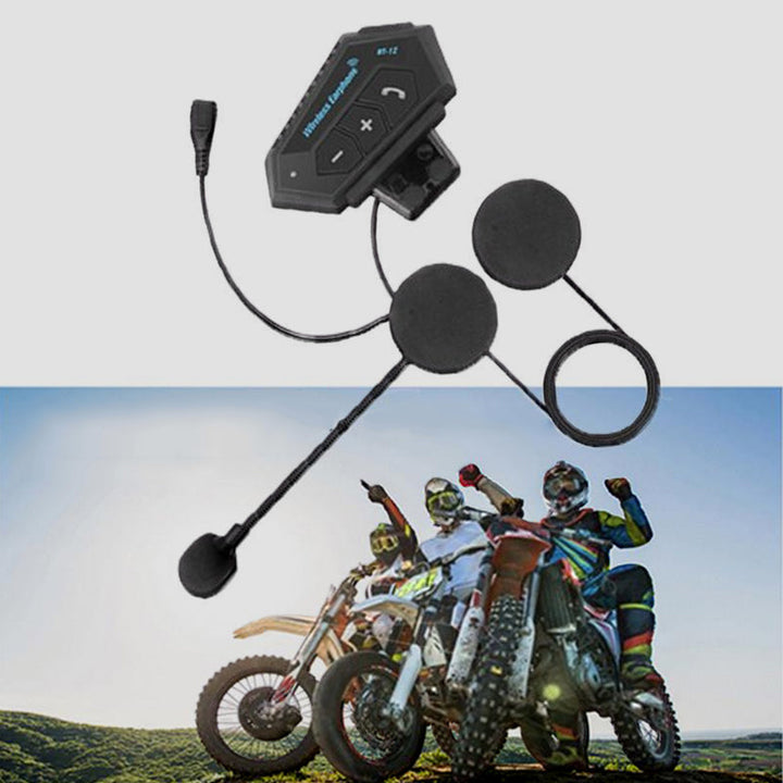 Motorradhelm Bluetooth Headset BT12 mit Geräuschunterdrückung für klares Helmaudio.