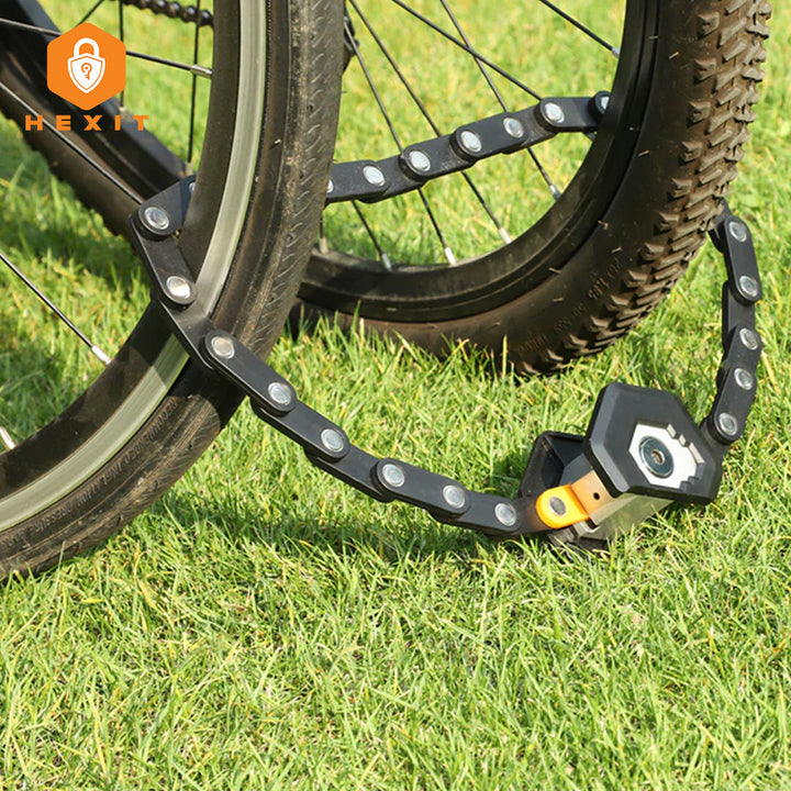 Robustes Faltschloss für Fahrräder: maximale Sicherheit, Stahlkonstruktion, ideal für Radfahren.