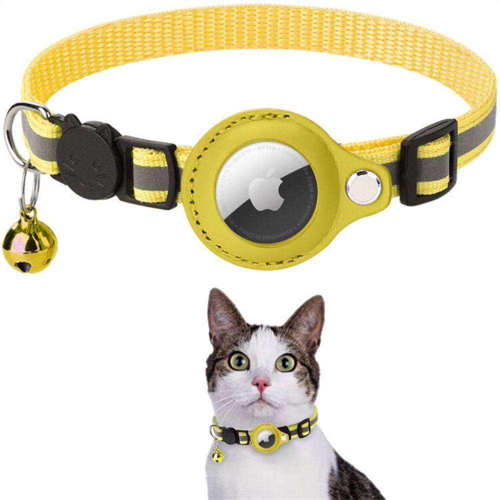 Sicheres Freigänger-Katzenhalsband, reflektierend, mit GPS-Halterung und Not-Öffnungs-Schnalle.