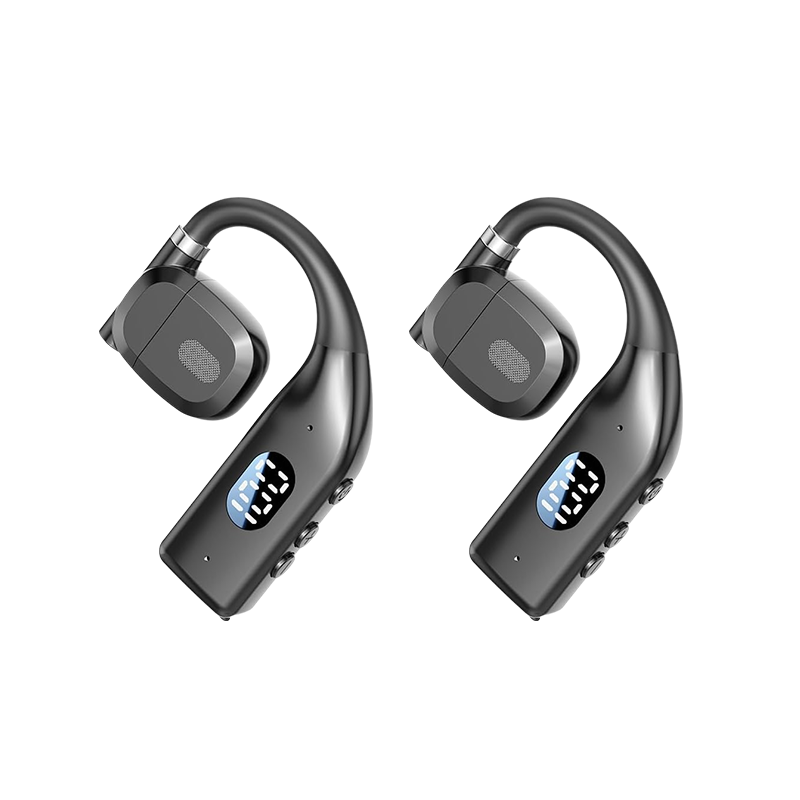 Unisex Open-Ear Bluetooth Headset, schwarz, mit Freisprechfunktion für effizientes Arbeiten.