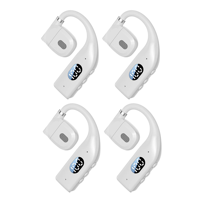 Beiges Open-Ear Business Bluetooth-Headset, komfortabel und schweißresistent für den Alltag.