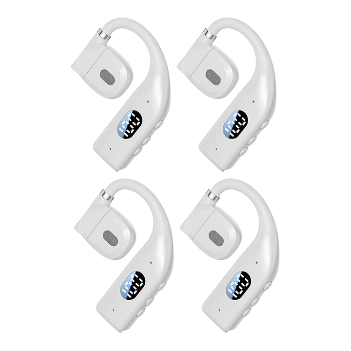 Beiges Open-Ear Business Bluetooth-Headset, komfortabel und schweißresistent für den Alltag.