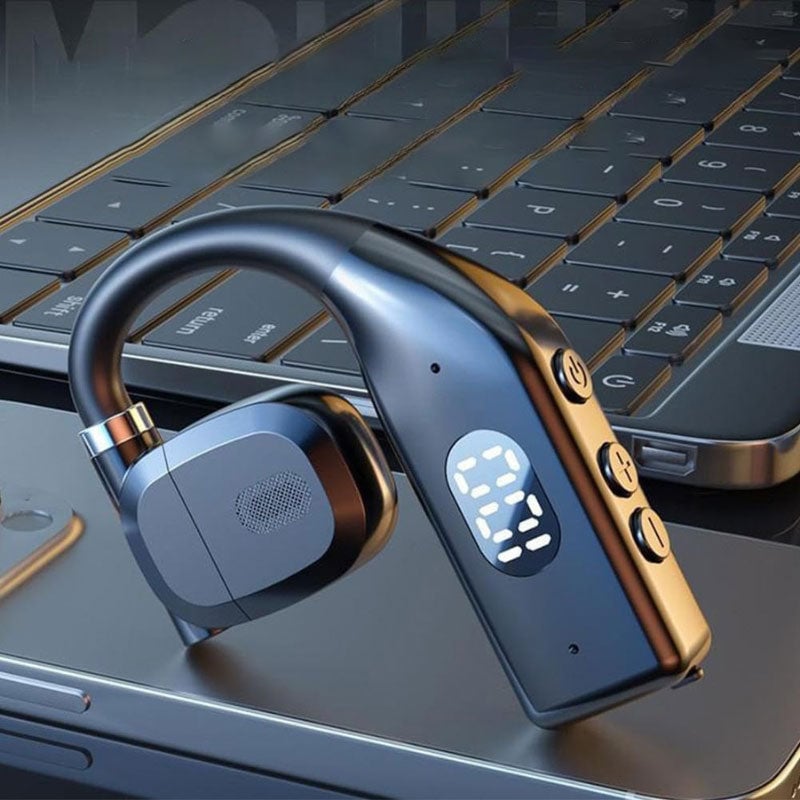 Ergonomisches Open-Ear Bluetooth Headset mit Freisprechfunktion, ideal für Büro & Unterwegs.