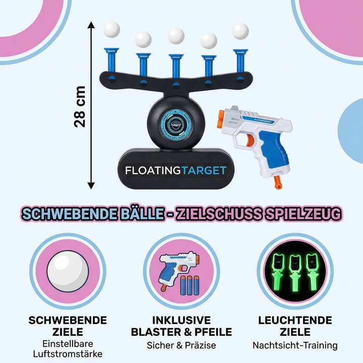 Pädagogisches Schwebende Bälle Zielschuss Spiel fördert Konzentration & Motorik. Ideales Kinderspielzeug & Familienspiel.