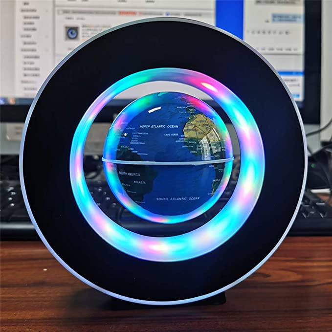Schwebende LED-Globuslampe, magnetische Weltkugel als einzigartige Deko für Wohnzimmer, Büro & Kinderzimmer.