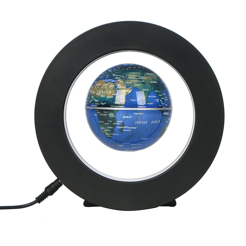 Eleganter, schwebender Globus mit sanfter LED-Beleuchtung, ein faszinierendes Deko-Element & einzigartige Lampe.