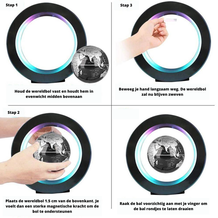 Innovative magnetische Schwebe-Globuslampe mit LED-Beleuchtung, moderne Deko-Lampe für Ihr Zuhause.