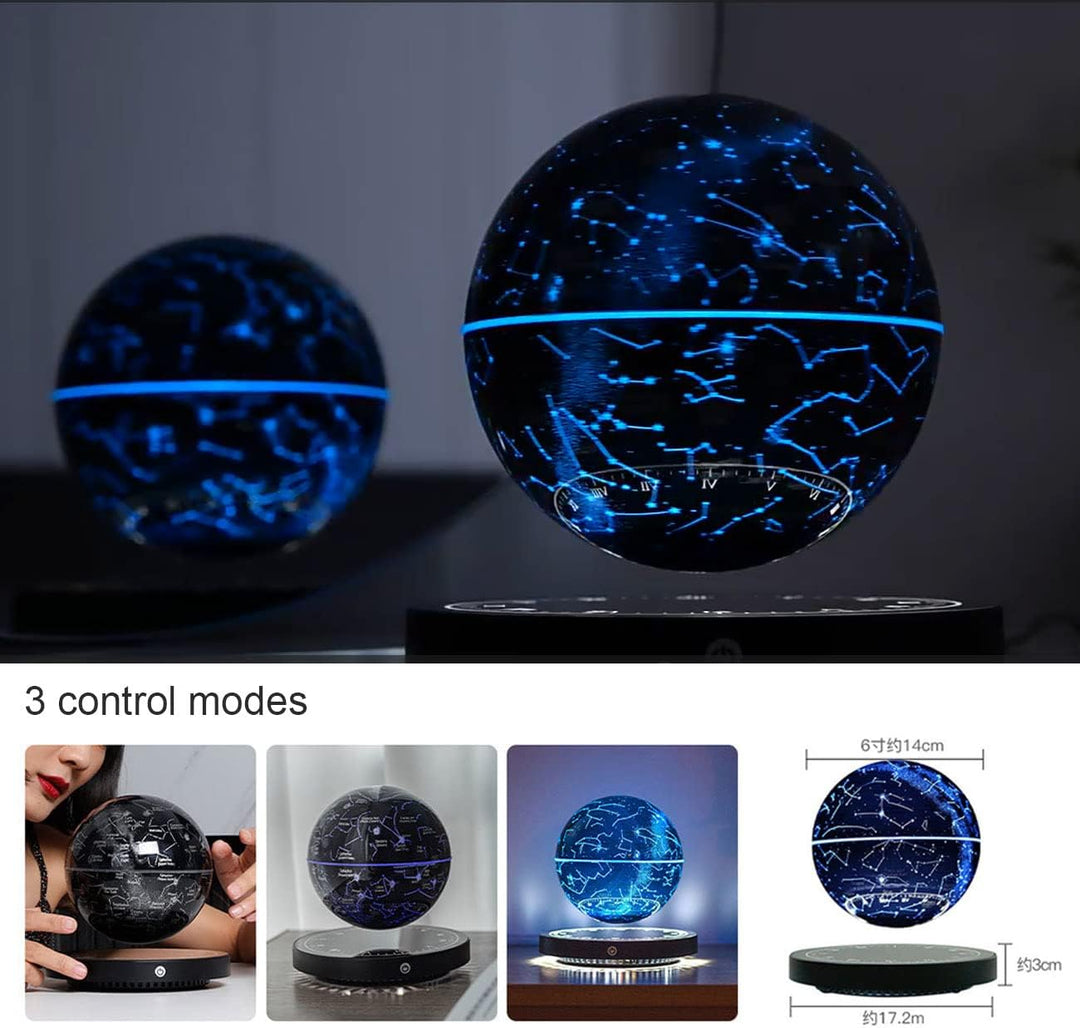 Modernes Wohnaccessoire SkyOrbit: Schwebende Sternenlicht Lampe mit magnetischer Levitationstechnik.