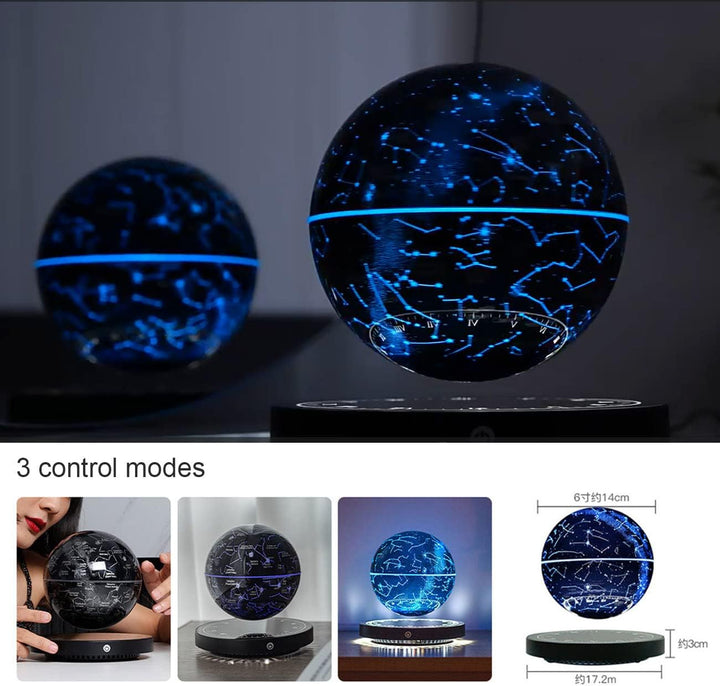 Modernes Wohnaccessoire SkyOrbit: Schwebende Sternenlicht Lampe mit magnetischer Levitationstechnik.
