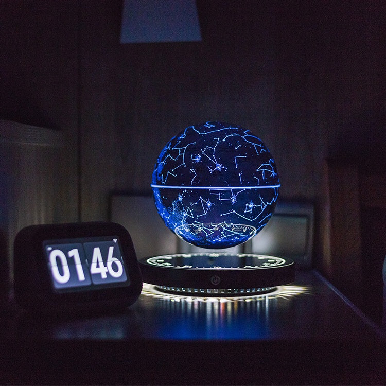 SkyOrbit Levitation Sternbild Lampe – ein schwebender Blickfang und moderne Beleuchtung für das Wohnzimmer.