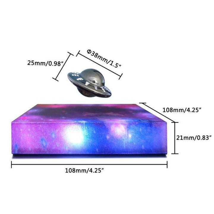 Innovatives schwebendes Raumschiff Nachtlicht mit Magnetschwebetechnik; LED-Beleuchtung & Sci-Fi Design.