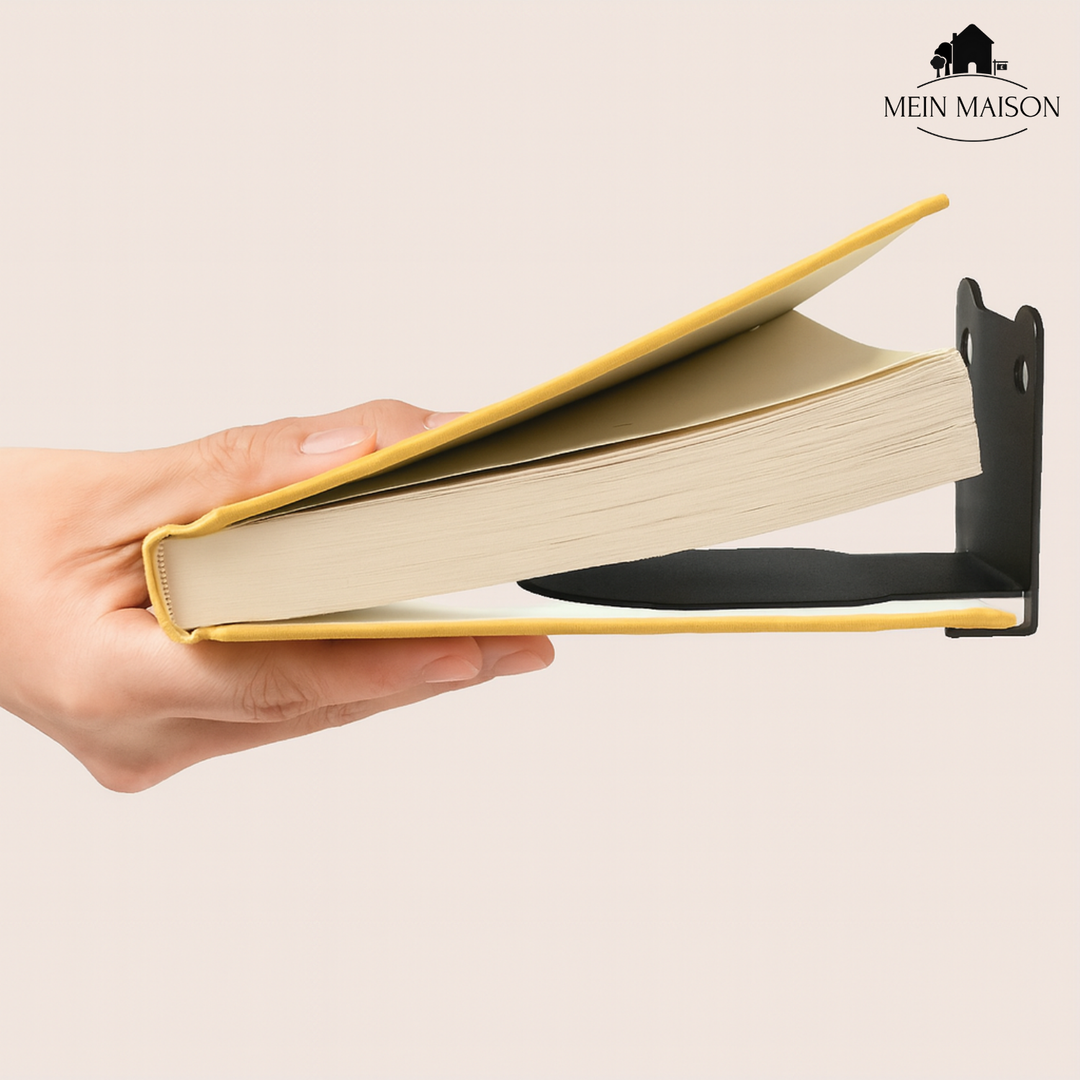Robustes Metallregal 4er-Set, schwebend montierbar als stabiles Wandregal für Bücher und Dekoration.