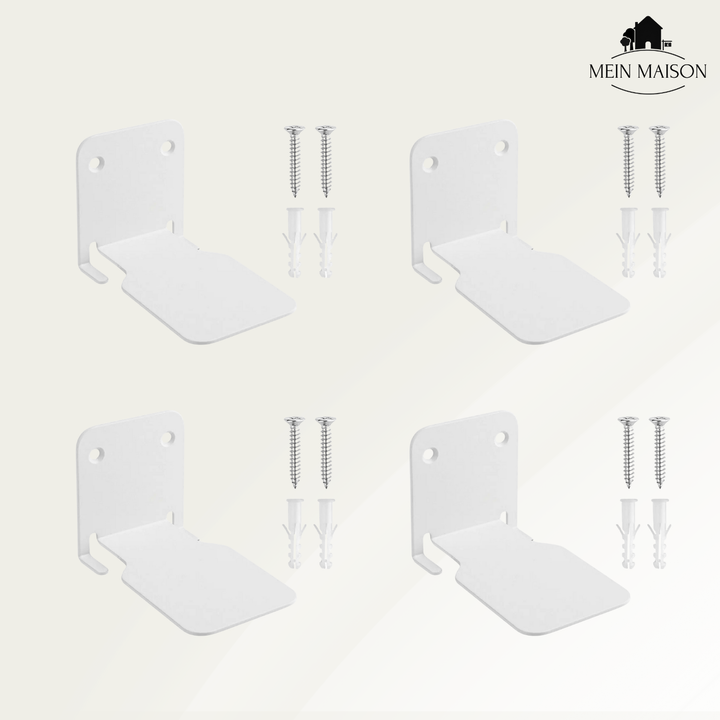 Schwebende Bücherregale im 4er-Set, minimalistisches Metallregal als Wanddeko für eleganten Stauraum.