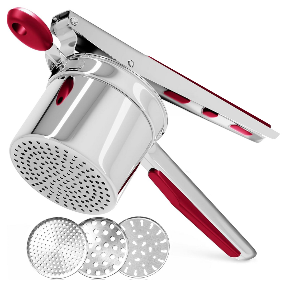 Robuster Edelstahl Gemüsestamper, ideal für perfektes Kartoffel- und Gemüsepüree. Restaurantqualität.