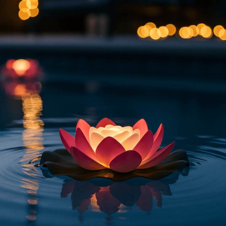 Schwimmende LED-Teichleuchte für stimmungsvolle Garten- & Pool-Beleuchtung. Wasserdichte Deko.
