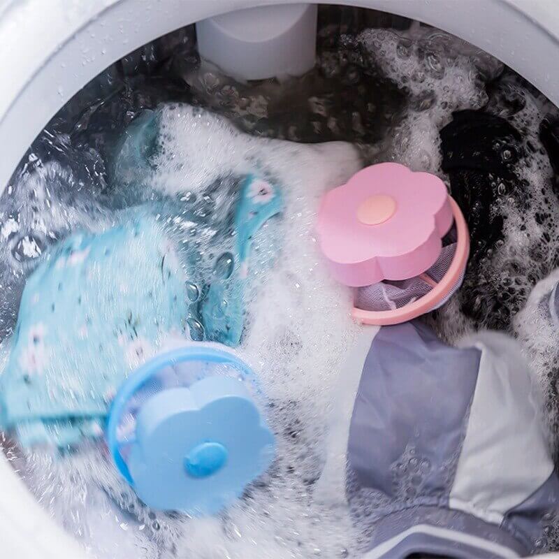 Schwimmender Fussel- & Haarfilter für Waschmaschine, entfernt effektiv Haare & Fusseln aus Wäsche.