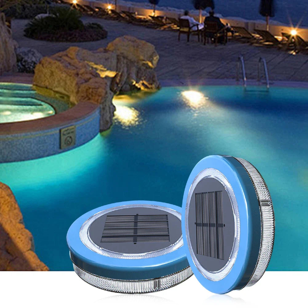 Energieeffizientes schwimmendes LED-Solarlicht für stimmungsvolle Pool- & Gartenbeleuchtung, wetterfest.