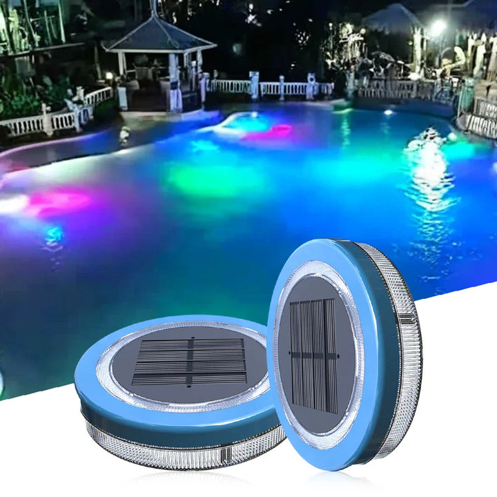 Stimmungsvolles LED-Schwimmlicht, solarbetrieben, perfekt für Pool-, Teich- & Gartenabende als Deko.