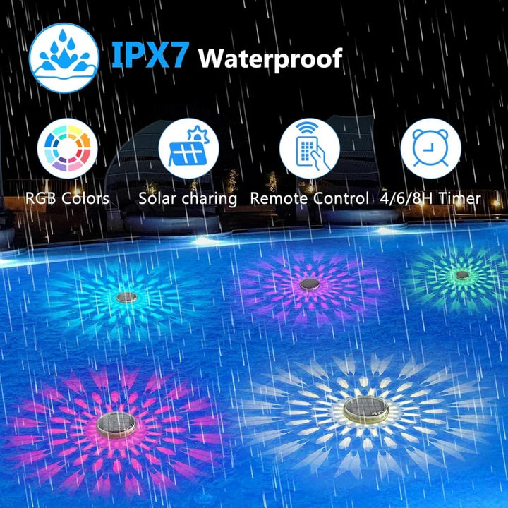 RGB LED Solar-Poollicht: schwimmende Deko mit Farbwechsel für Pool, Whirlpool, Garten.