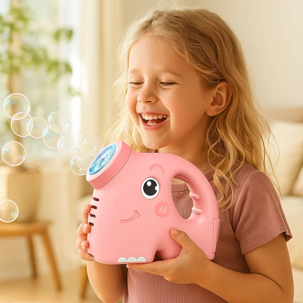 Seifenblasen-Elefant für Kinder, magische Blasenmaschine für Outdoor-Spielspaß im Garten oder bei der Party.