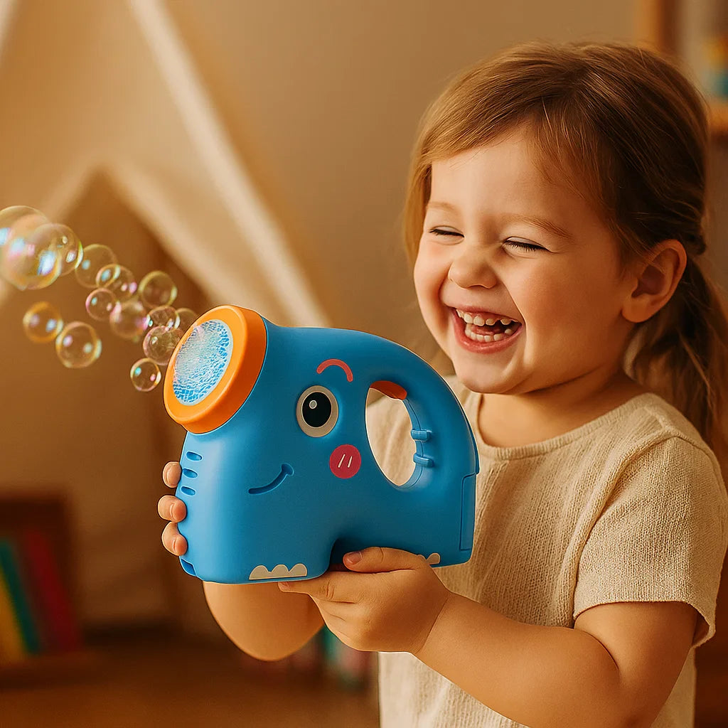 Süßer Elefanten-Seifenblasenspielzeug für Kinder; ideal für sommerlichen Spaß im Freien, Garten und Geburtstagsparty.