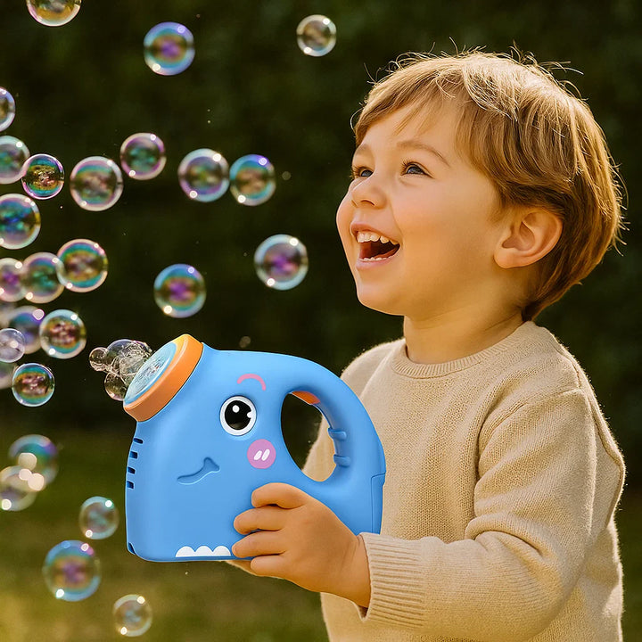 Bunte Seifenblasenmaschine in Elefantenform für Kinder, perfektes Outdoor-Spielzeug und Geschenk für lustige Spiele.