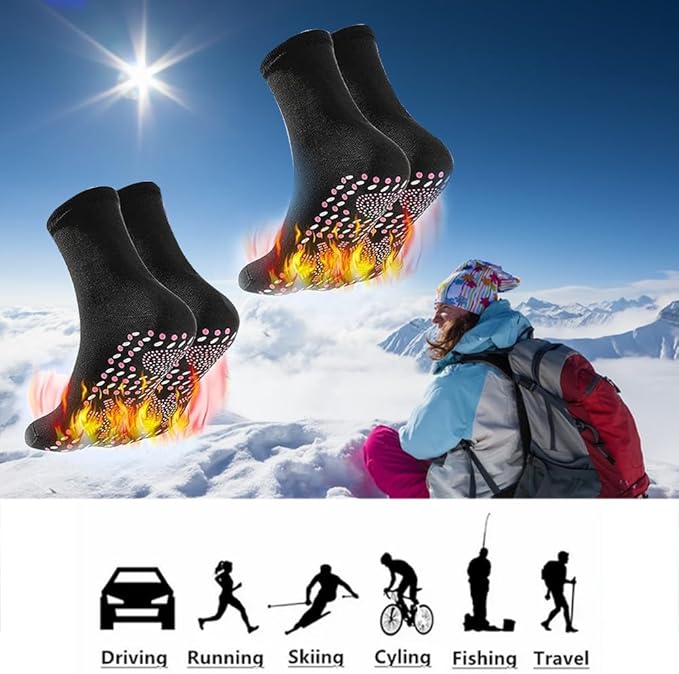Thermo-Socken für Damen & Herren, selbsterwärmend, perfekt für winterliche Kälte und verbesserte Durchblutung.