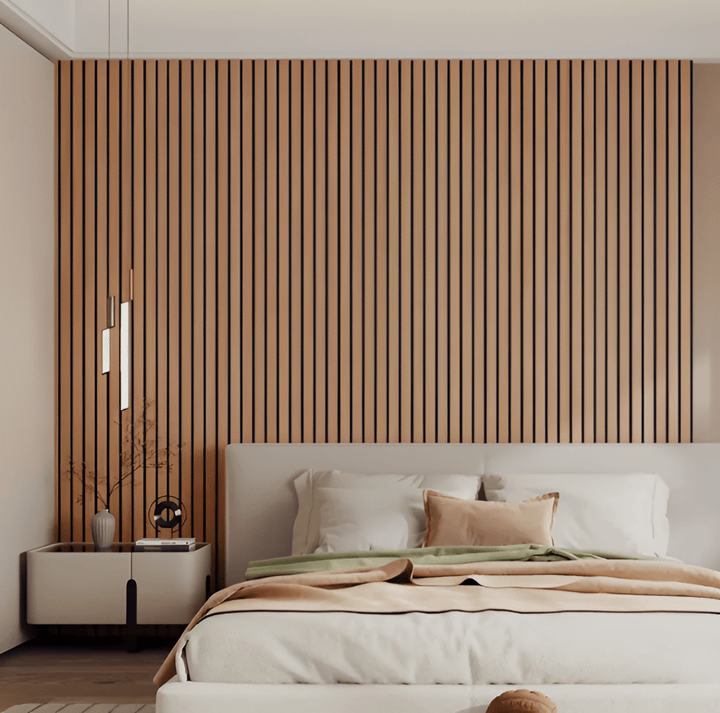 Schnelle Renovierung mit selbstklebenden 3D Akupanel Wandpaneelen in Holzoptik für eine moderne Raumgestaltung.