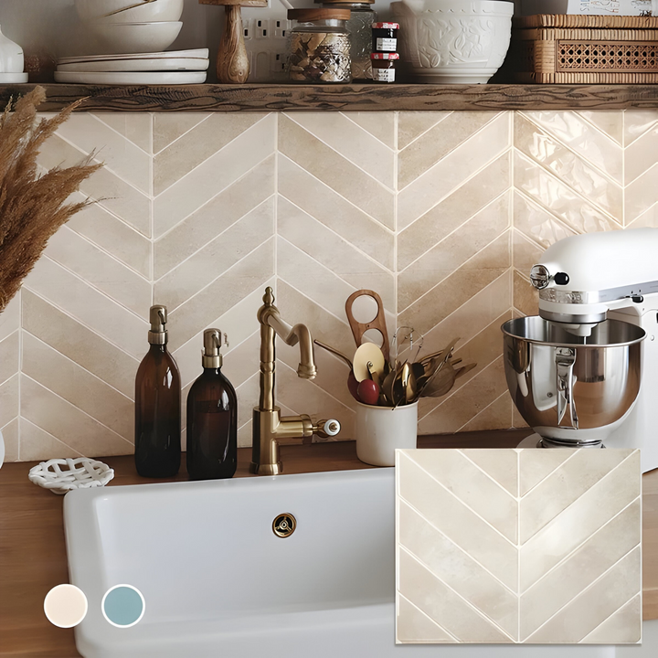 Moderne, ölbeständige 3D Küchenfliesen selbstklebend, wasserdicht & stilvoll für jede Küchenwand.