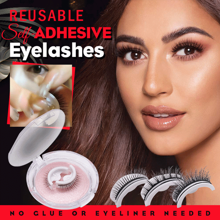 Selbstklebende Damen Wimpern für einen natürlichen Look ohne Kleber; schnelles Augen Make-up.