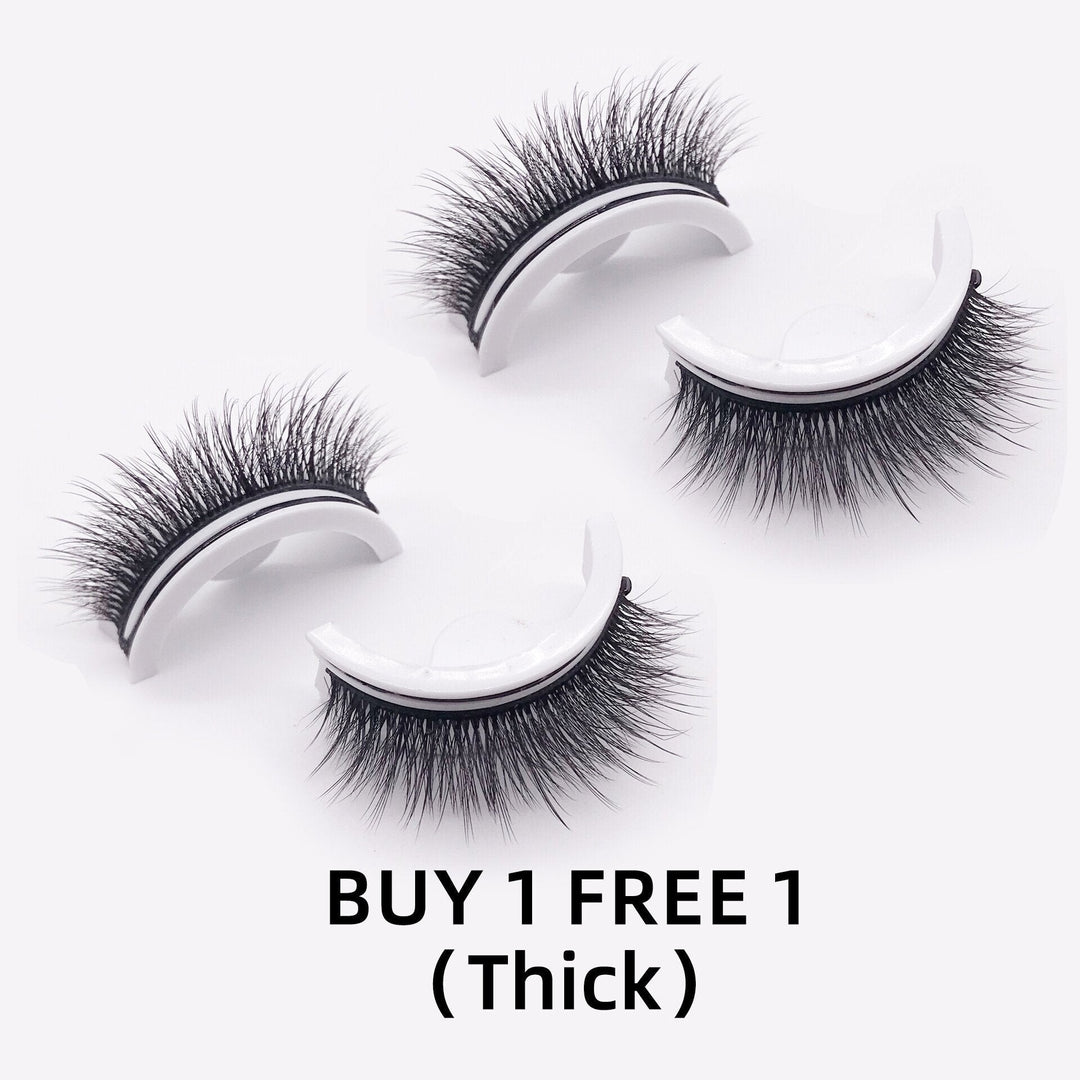 Wiederverwendbare, selbstklebende Wimpern für ein natürliches, ausdrucksvolles Augen Make-up ohne Kleber.