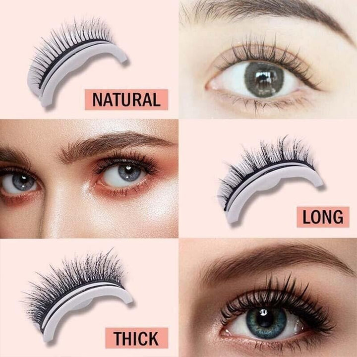Einfach anzubringende selbstklebende Wimpern für Damen; verleihen sofort Volumen & Länge.