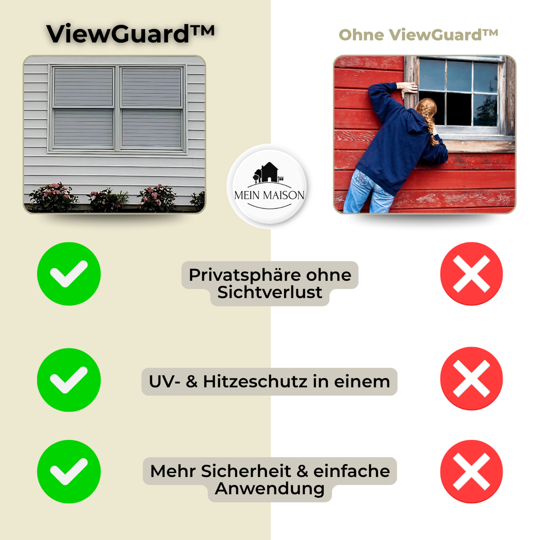 Matte Fensterfolie als Sichtschutz. Selbstklebend, schützt vor UV-Strahlen & neugierigen Blicken.