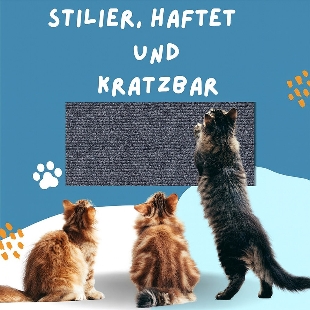 Selbstklebende Katzen Kratzschutz Matte, transparent, schützt Möbel vor Kratzspuren effektiv.