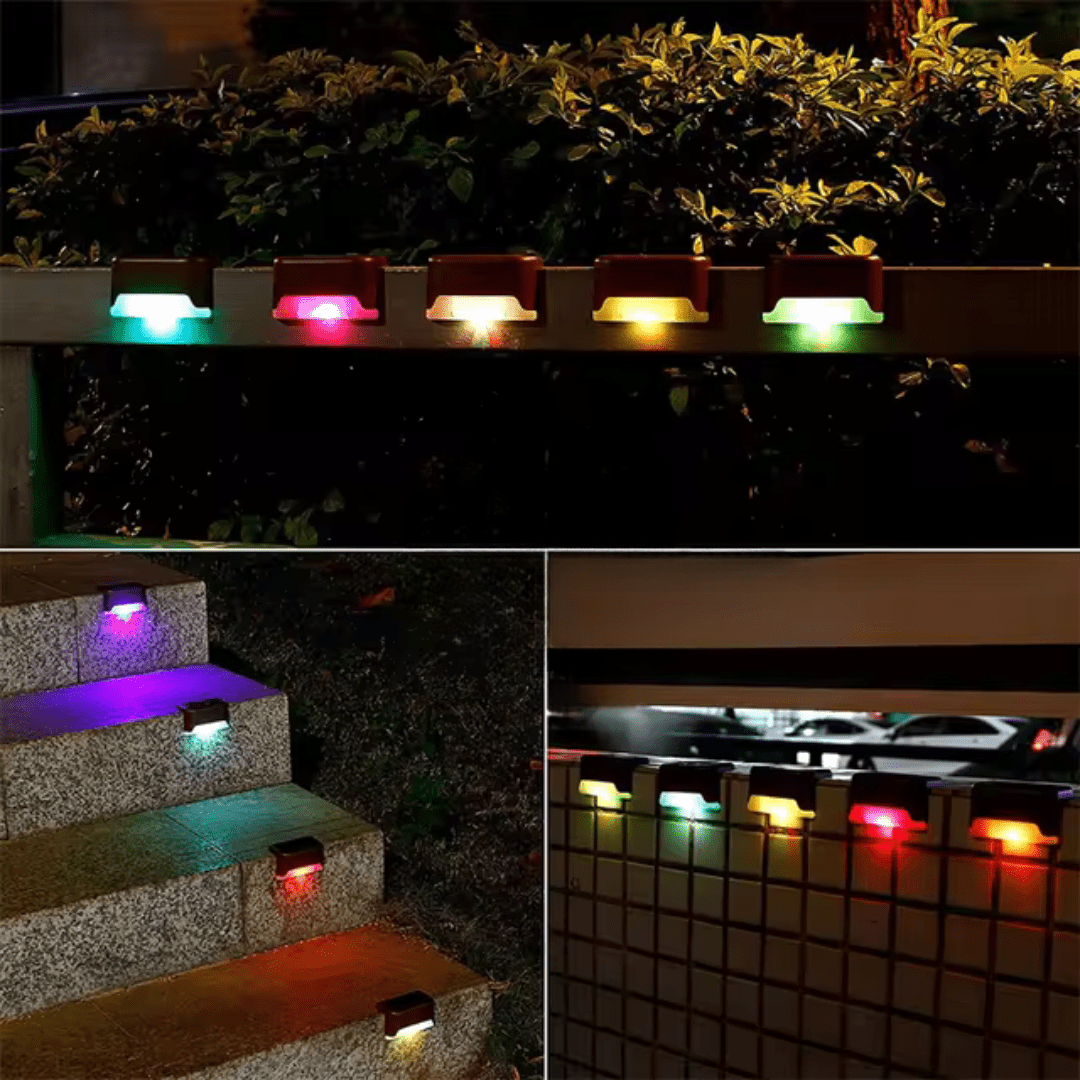 Stilvolle solarbetriebene LED-Balkonleuchten. Einfache Anbringung, schafft gemütliches Ambiente.