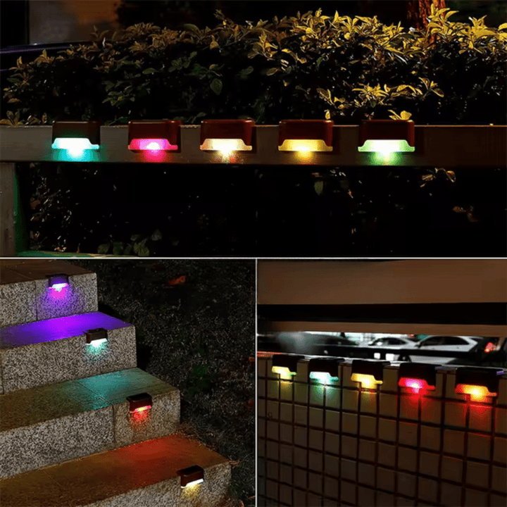 Stilvolle solarbetriebene LED-Balkonleuchten. Einfache Anbringung, schafft gemütliches Ambiente.