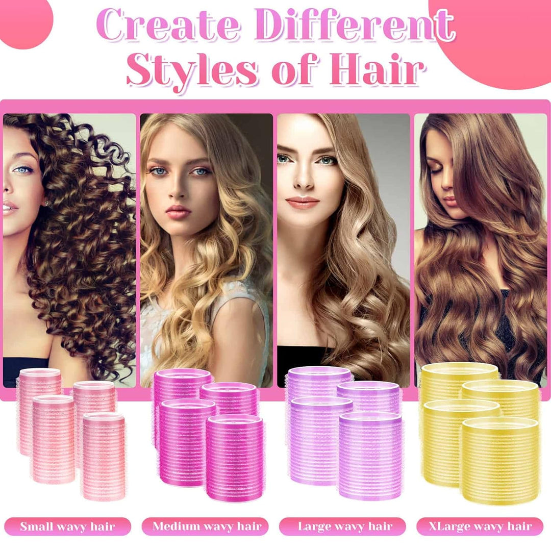 Damen-Haarstyling: Selbstklebende Wickler zum einfachen Kreieren von Locken & Wellen.